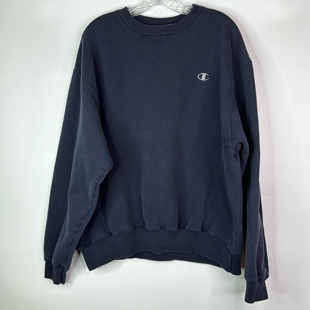 Vintage Champion Navy Blue Crewneck Grunge Sweatshirt XL
